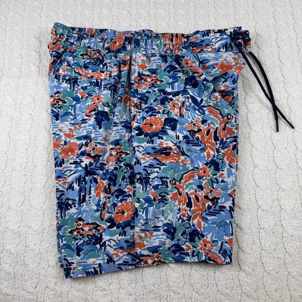Coolibar Swim Trunks Board Shorts Men's XL Multicolor Animal Print Floral UPF50+